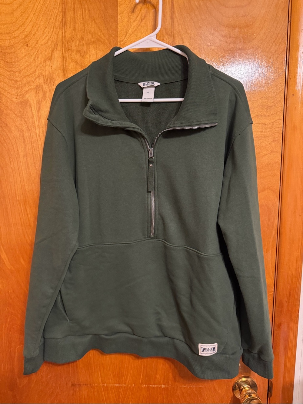 Duluth Trading Co Olive Green Women's Quarter-Zip Pullover